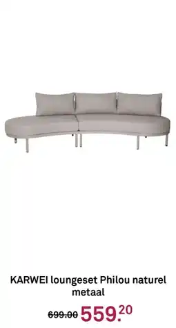 Karwei KARWEI loungeset Philou beige metaal aanbieding