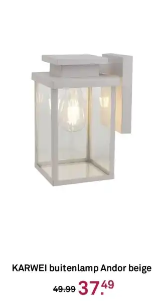 Karwei KARWEI buitenlamp Andor beige aanbieding