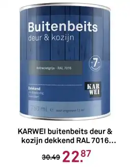 Karwei KARWEI buitenbeits deur & kozijn dekkend RAL 7016 aanbieding