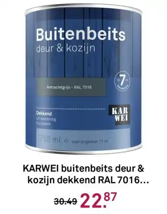 Karwei KARWEI buitenbeits deur & kozijn dekkend RAL 7016 aanbieding