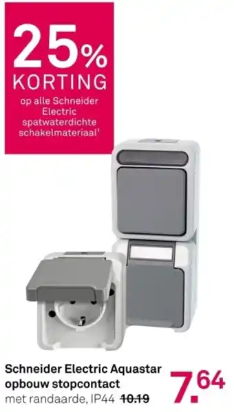 Karwei Schneider Electric Aquastar opbouw stopcontact aanbieding