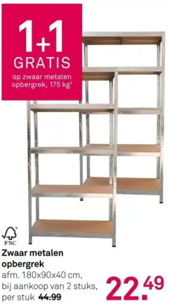 Karwei Zwaar metalen opbergrek aanbieding