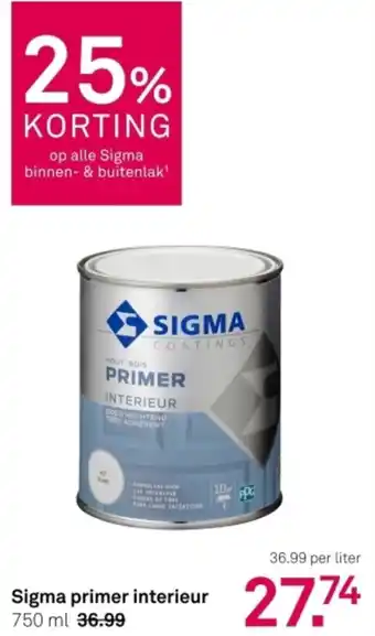 Karwei Sigma primer interieur aanbieding