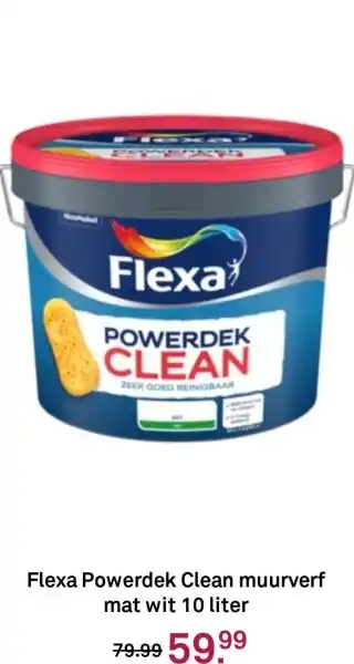 Karwei Flexa Powerdek Clean muurverf mat wit aanbieding