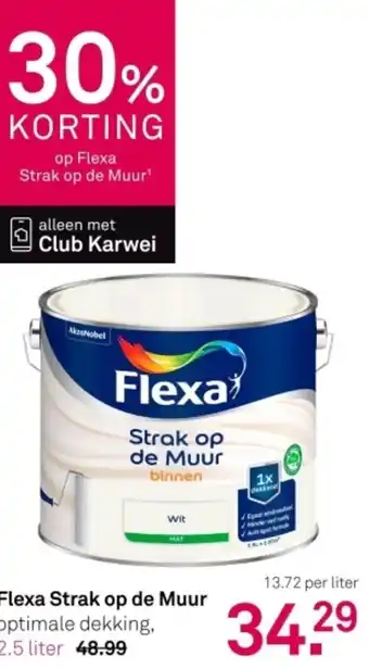 Karwei Flexa Strak op de Muur aanbieding