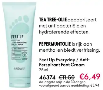 Oriflame Feet Up Everyday / Anti-Perspirant Foot Cream aanbieding