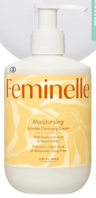 Oriflame Feminelle Moisturising Intimate Cleansing Cream with Hyaluronic Acid and Peach Extract aanbieding