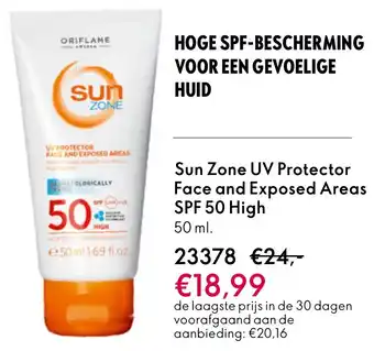 Oriflame Sun Zone UV Protector Face and Exposed Areas SPF 50 High aanbieding