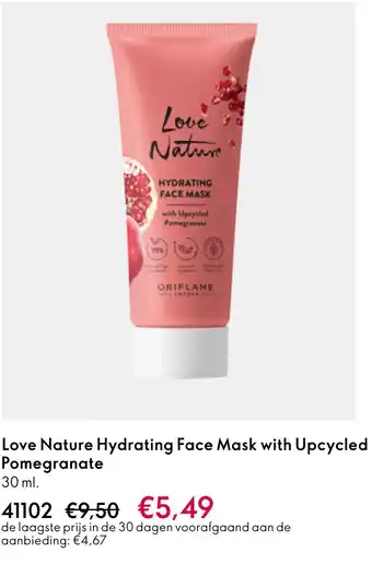 Oriflame Love Nature Hydrating Face Mask with Upcycled Pomegranate aanbieding