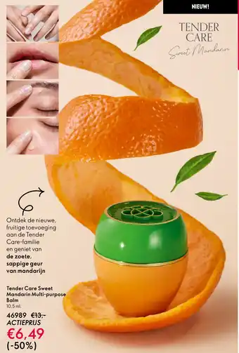 Oriflame Tender Care Sweet Mandarin Multi-purpose Balm aanbieding