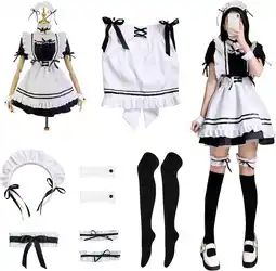 Amazon MeYuxg Maid Outfit, Anime French Maid Dress, Halloween kostuum dames, schattige meid cosplay jurk aanbieding