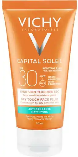 Bol.com Vichy Capital Soleil SPF30 Dry Touch Zonnecrème Gemengde tot Vette Huid - Gelaat 50ml aanbieding