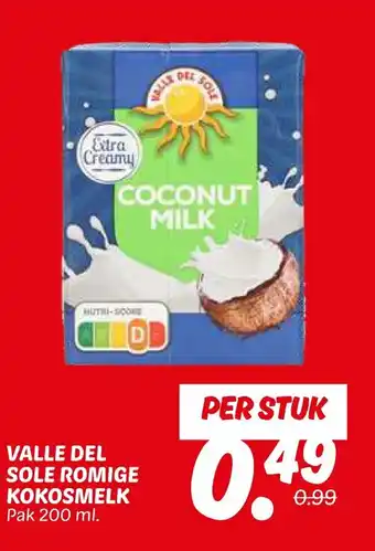 Dekamarkt Valle del sole romige kokosmelk aanbieding