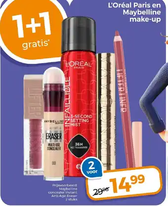 Trekpleister L'Oréal Paris en Maybelline make up aanbieding