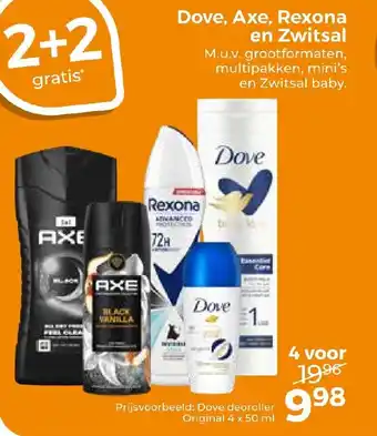 Trekpleister Dove, Axe, Rexona en Zwitsal aanbieding