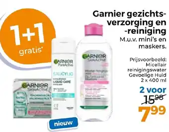 Trekpleister Garnier gezichts verzorging en reiniging aanbieding