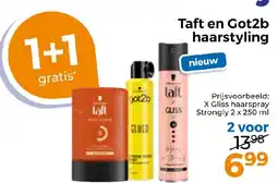 Trekpleister Taft en Got2b haarstyling aanbieding