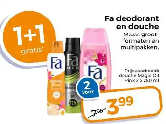 Trekpleister Fa deodorant en douche aanbieding