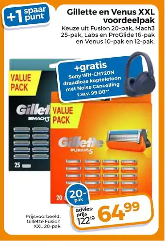 Trekpleister Gillette en Venus XXL voordeelpak aanbieding