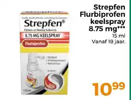 Trekpleister Strepfen Flurbiprofen keelspray 8.75 mg aanbieding