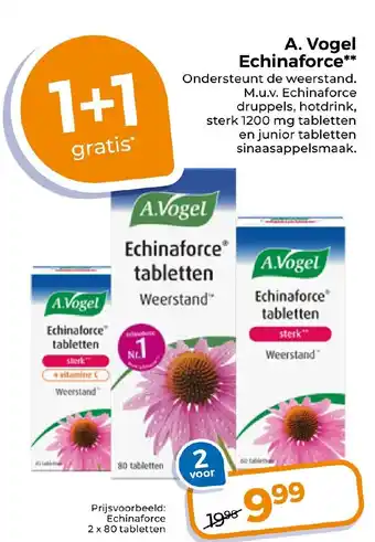 Trekpleister A. Vogel Echinaforce aanbieding