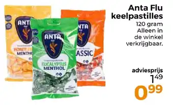 Trekpleister Anta Flu keelpastilles aanbieding