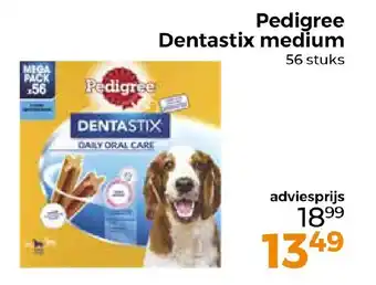 Trekpleister Pedigree Dentastix medium aanbieding