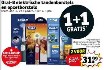 Kruidvat Oral-B elektrische tandenborstels en opzetborstels aanbieding