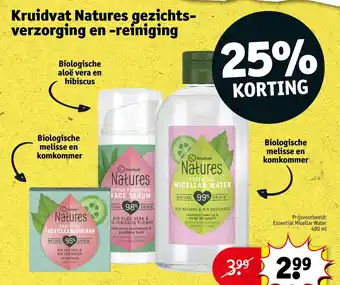 Kruidvat Kruidvat Natures gezichts verzorging en reiniging aanbieding