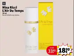 Kruidvat Nina Ricci L'Air Du Temps aanbieding