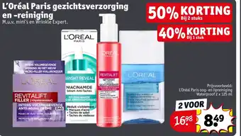 Kruidvat L'Oréal Paris gezichtsverzorging en reiniging aanbieding