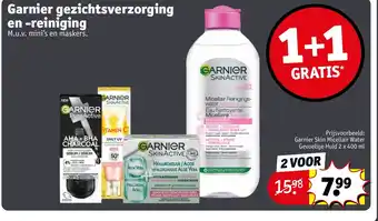 Kruidvat Garnier gezichtsverzorging en reiniging aanbieding