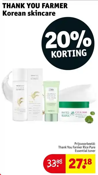 Kruidvat THANK YOU FARMER Korean skincare aanbieding