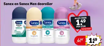 Kruidvat Sanex en Sanex Men deoroller aanbieding