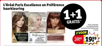 Kruidvat L'Oréal Paris Excellence en Préférence haarkleuring aanbieding