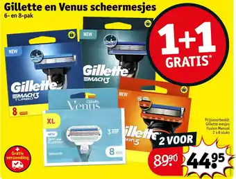 Kruidvat Gillette en Venus scheermesjes aanbieding