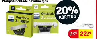 Kruidvat Philips OneBlade navulmesjes aanbieding