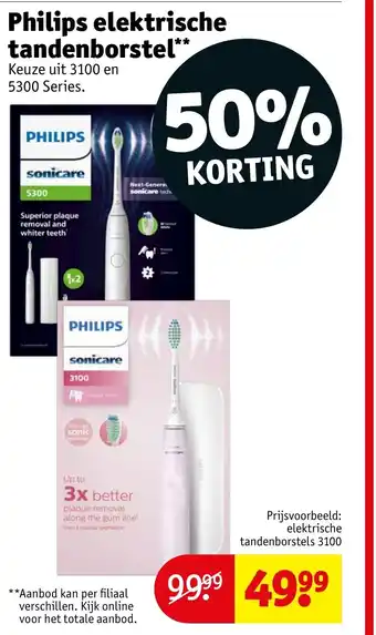 Kruidvat Philips elektrische tandenborstel aanbieding