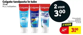 Kruidvat Colgate tandpasta in tube aanbieding