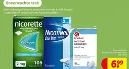 Kruidvat Kruidvat Nicotine Kauwgom Mint 2mg aanbieding