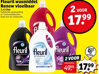 Kruidvat Fleuril wasmiddel Renew vloeibaar aanbieding