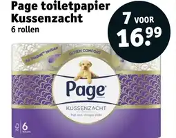 Kruidvat Page toiletpapier Kussenzacht aanbieding