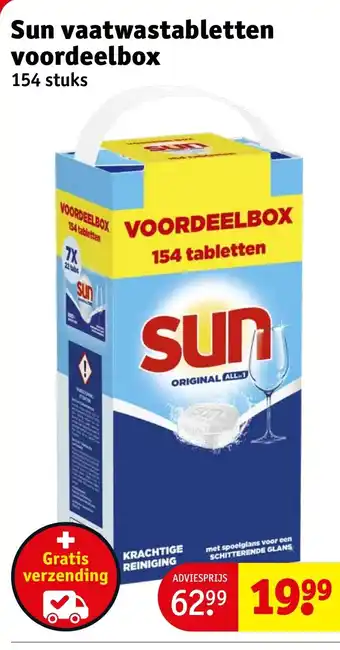 Kruidvat Sun vaatwastabletten voordeelbox aanbieding