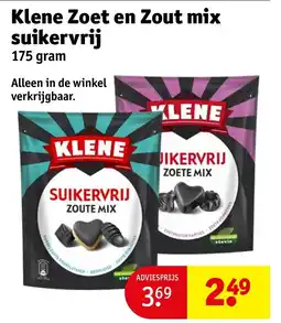 Kruidvat Klene Zoet en Zout mix suikervrij aanbieding