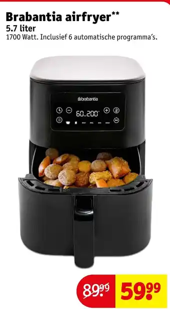 Kruidvat Brabantia airfryer** aanbieding