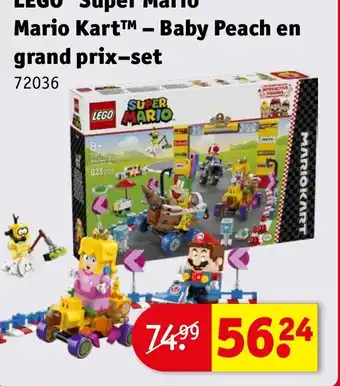 Kruidvat LEGO® Super Mario Mario Kart™  Baby Peach en grand prix-set aanbieding