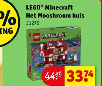 Kruidvat LEGO® Minecraft Het Mooshroom huis aanbieding