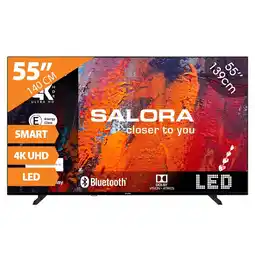 Bol.com Salora 55UA550 tv 1397 cm (55) 4K Ultra HD Smart TV Wifi Zwart 250 cd/m² aanbieding