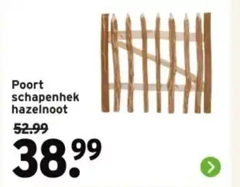 GAMMA Poort schapenhek hazelnoot aanbieding