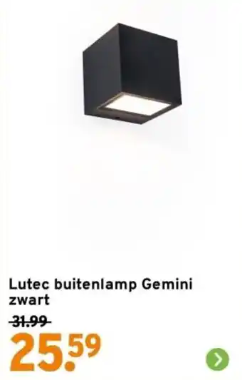 GAMMA Lutec buitenlamp Gemini zwart aanbieding